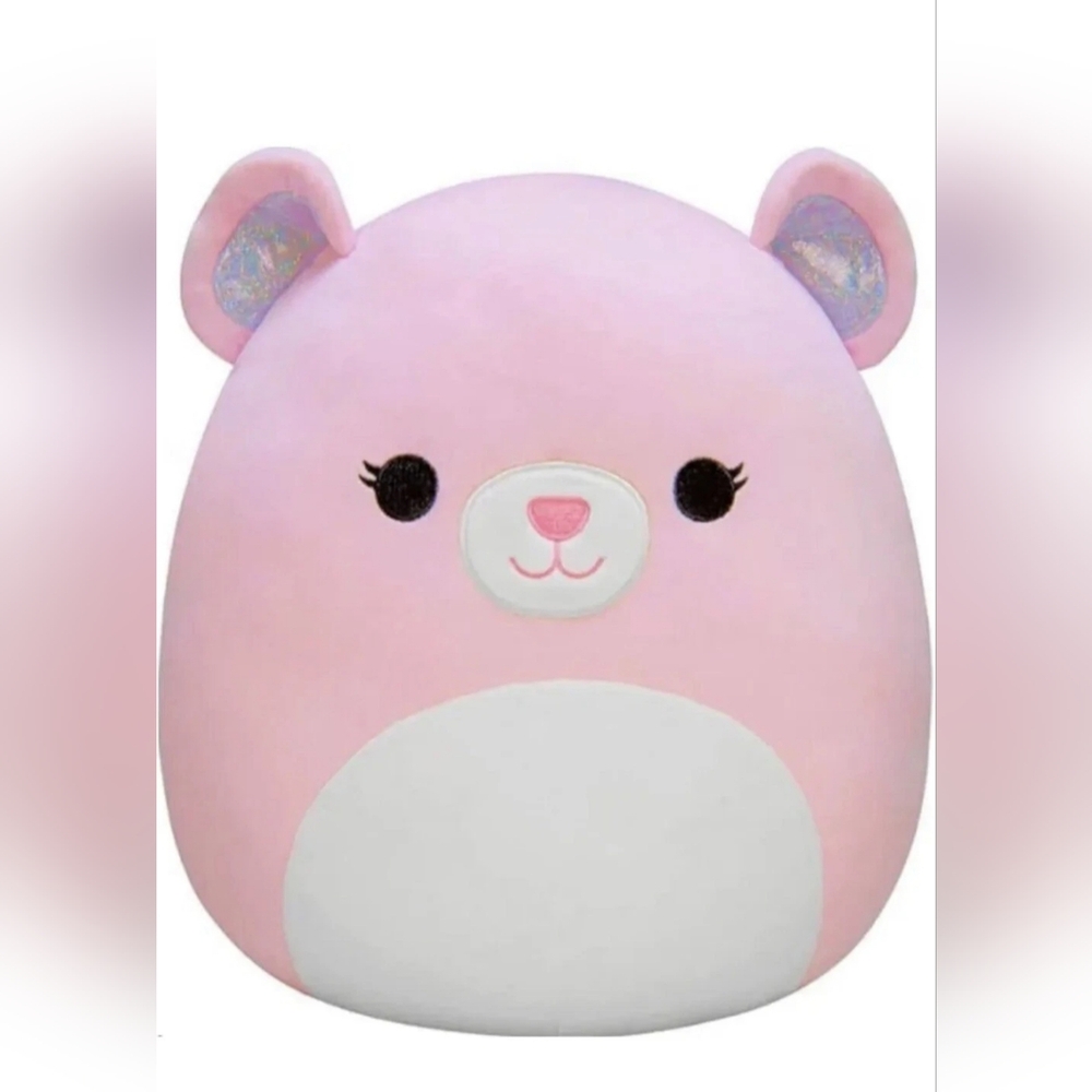 Squishmallows Pink and White Plush ZAYA the PINK BEAR 7.5 inches